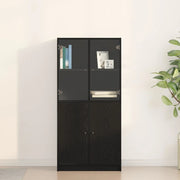 Credenza Rovere Nero 68 x 37 x 142 cm 3329301
