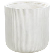 Vaso da fiori per in fibra di argilla bianco 55 x 55 x 55 cm giardino esterno terrazzo
