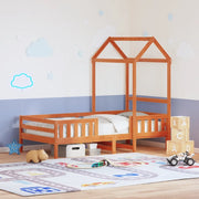 Giroletto con Tetto-Struttura Letto Cera 80x200 cm Legno Massello Pino