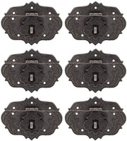 Set di chiusure in bronzo - 6 pezzi - metallo duraturo - decorativo e funzionale - dimensioni 8x4x2x0,6 cm - Hasp
