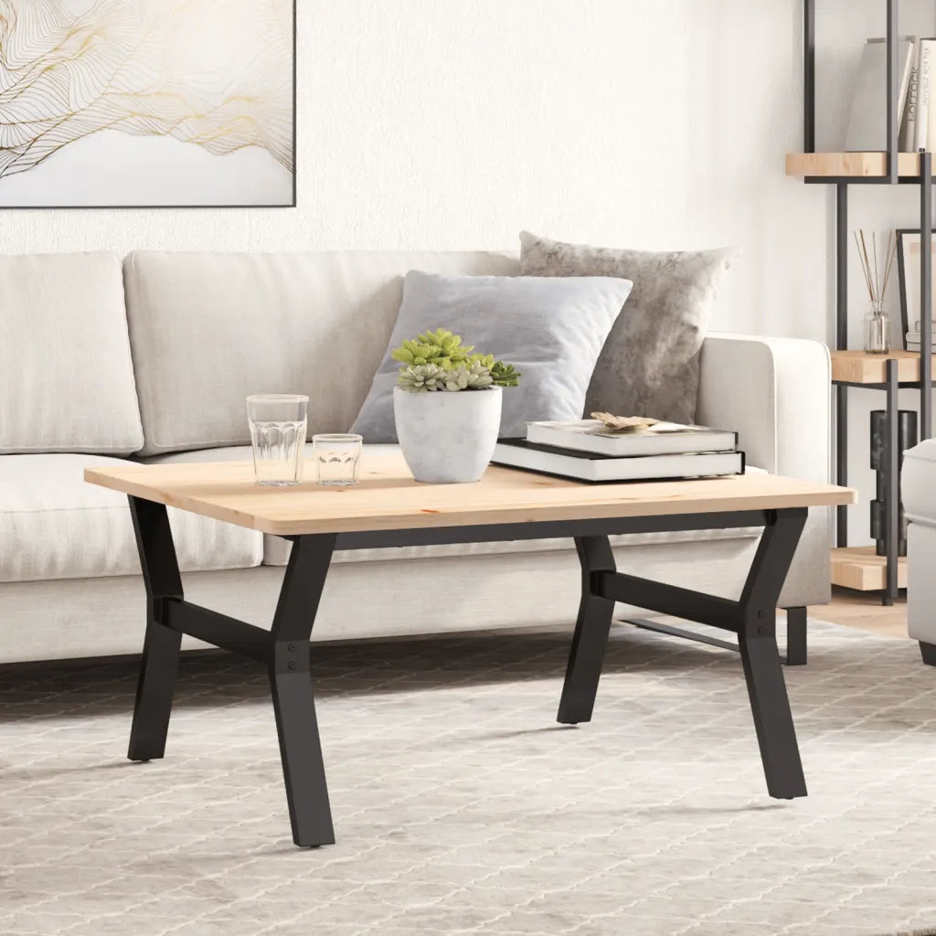 Telaio Gambe a Y per Tavolino da Salotto 80x70x43 cm in Acciaio 357923