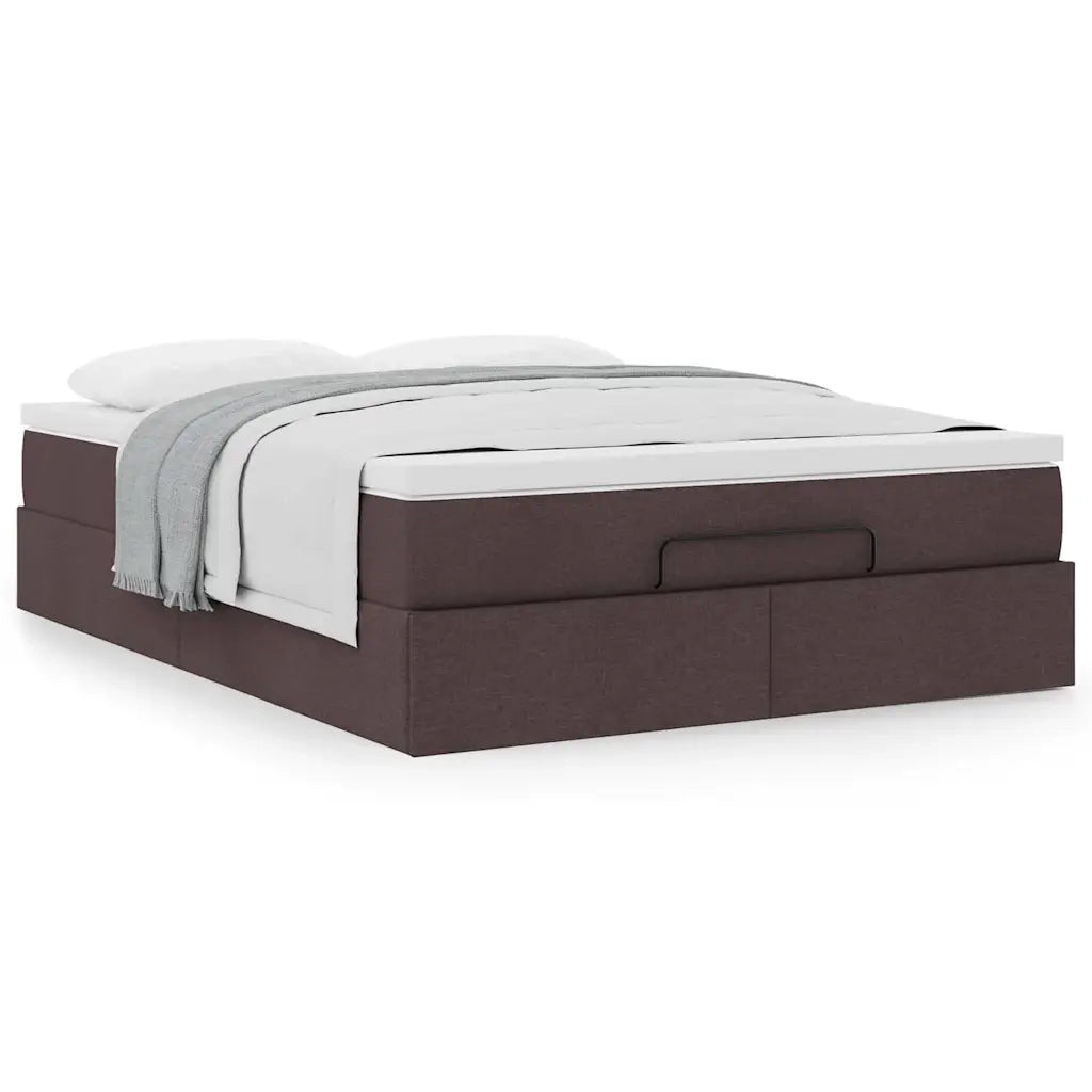 Struttura Letto Pouf con Materasso 140x190 cm in Tessuto 3311109