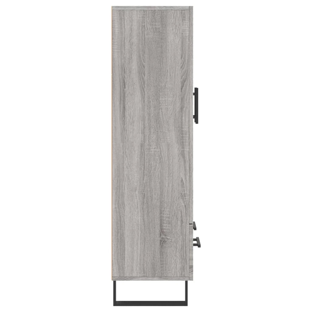 Buffet credenza cassettiera armadio mobile contenitore organizer cucina soggiorno salotto rovere Sonoma alto 69,5 x 31 x 115 cm legno ingegnerizzato grigio 02_0035388