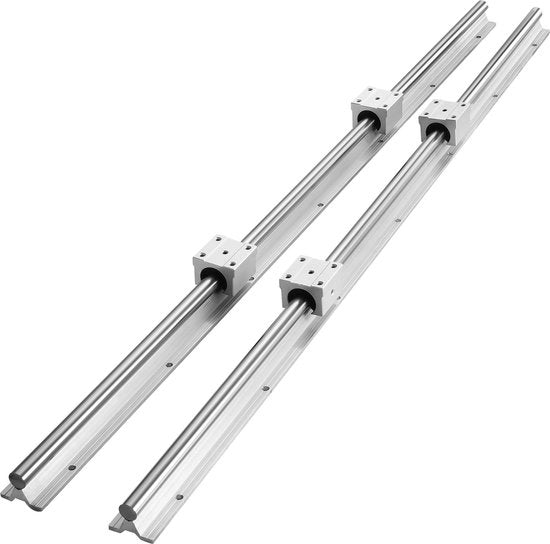 Linee di guida lineari - Sbr20 - 1500mm - 4 Blocchi di supporto UU - Movimento liscio per mulini DIY - Diametro 20 mm