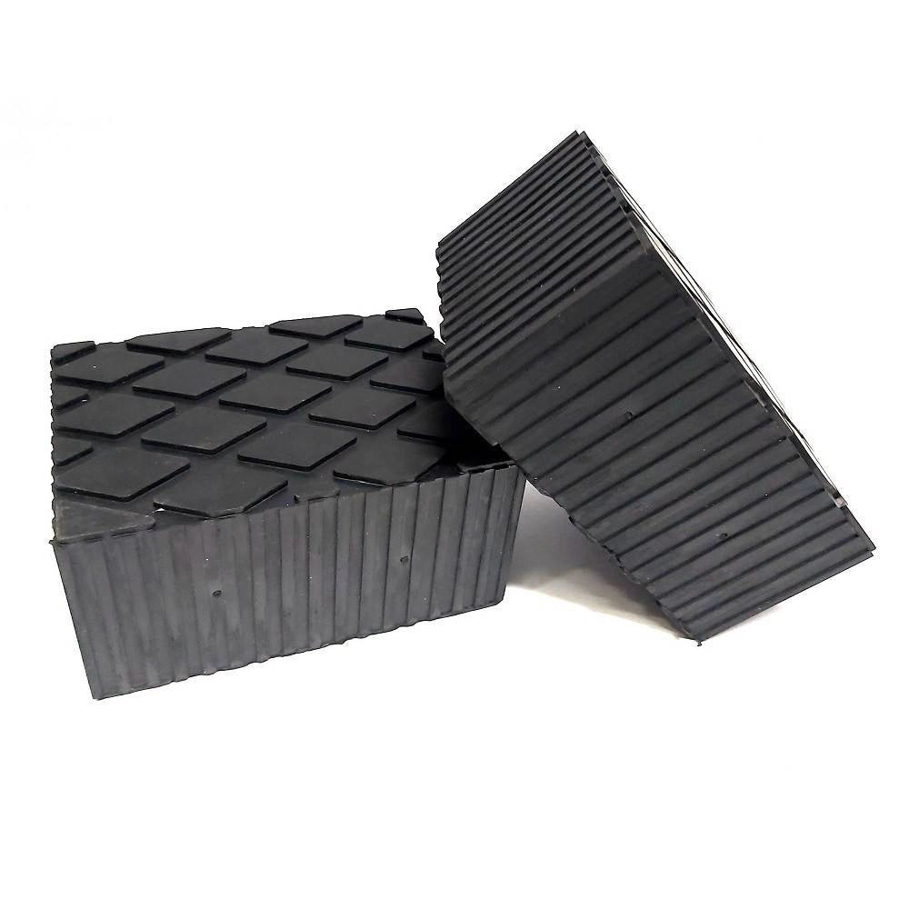 Trade Shop - Set 2 Pezzi Tamponi In Gomma Per Ponti Sollevatori Tampone 16 X 12 X 8 Cm -