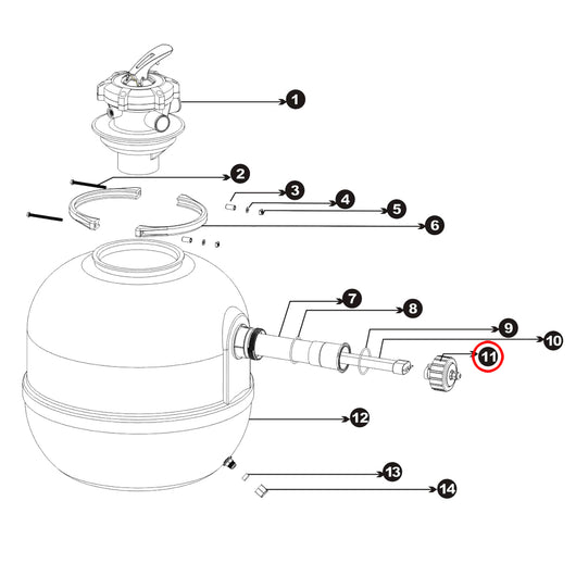 Pezzo di ricambio: connessione UV filtri a sabbia per laghetti CSF-500
