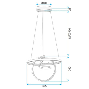 Lampada A Sospensione Led G066-cp Gold