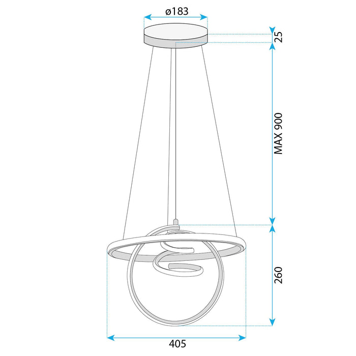 Lampada A Sospensione Led G066-cp Gold