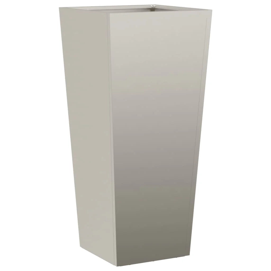 Fioriera rialzata per piante e fiori terrazza giardino 35 x 35 x 75 cm acciaio Corten marrone 02_0037514