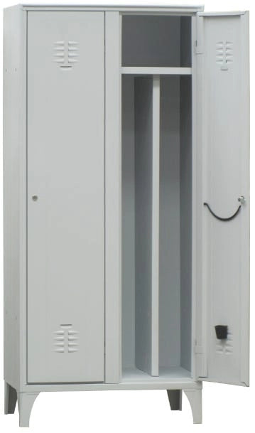 Armadio per spogliatoio a 2 posti con tramezza sporco/pulito cm. 70x50x180h