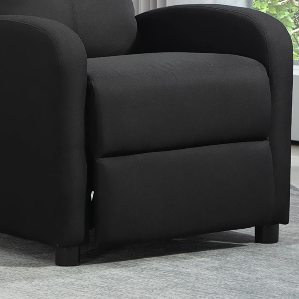Poltrona Relax Reclinabile con Poggiapiedi ¨C Minimal ¨C Nero Lino 69x87x100.5 cm