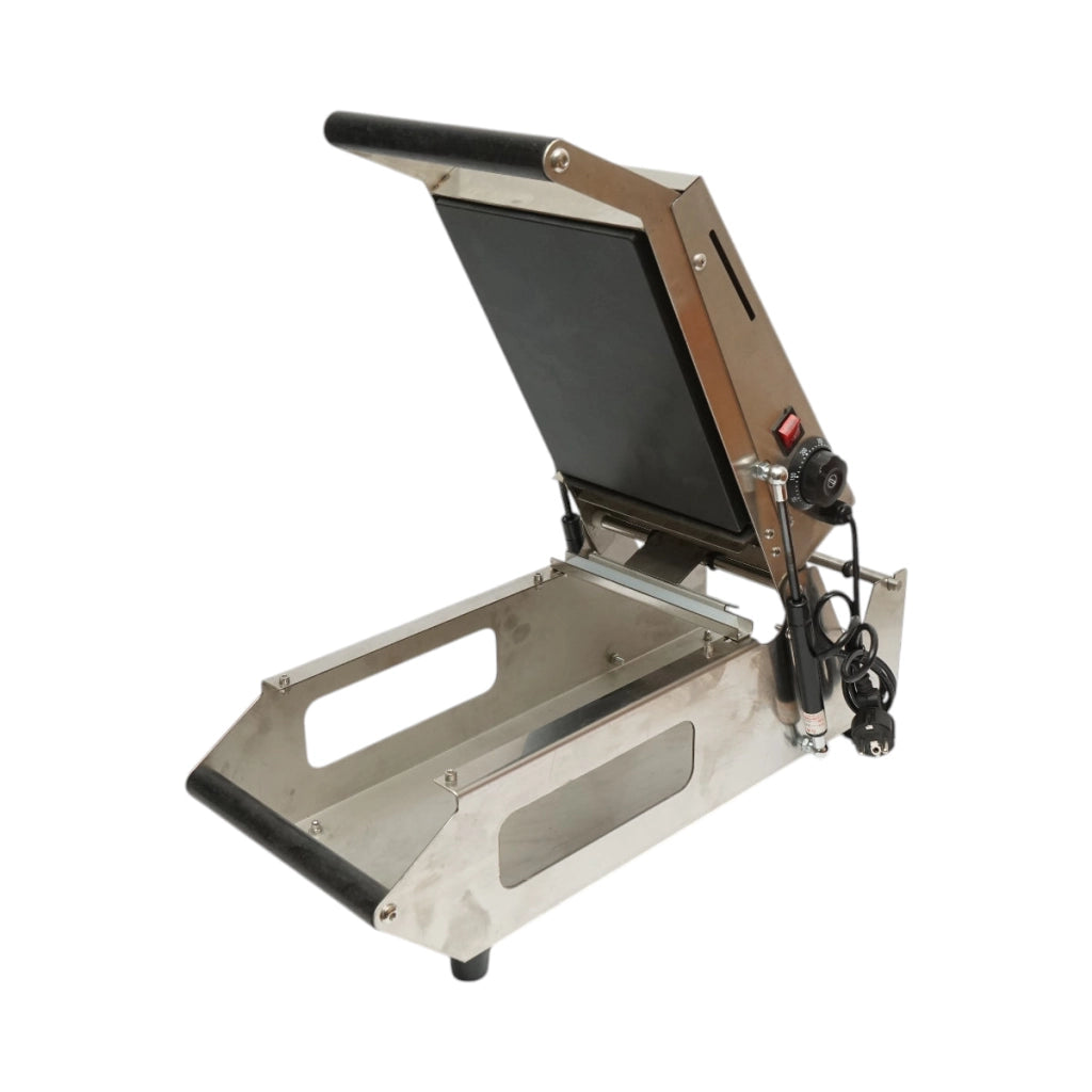 Termosigillatrice manuale per vaschette alimentari  Sigillatrice per vaschette alimentari in acciaio inossidabile-macchina semiautomatica per la sigillatura a caldo di vaschette