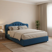 Letto Matrimoniale Alfer, Letto Matrimoniale Materasso Incluso Made in Italy, blu
