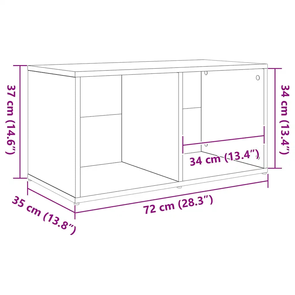 Set mobile TV 72 x 35 x 37 cm Nero Legno ingegnerizzato 875095