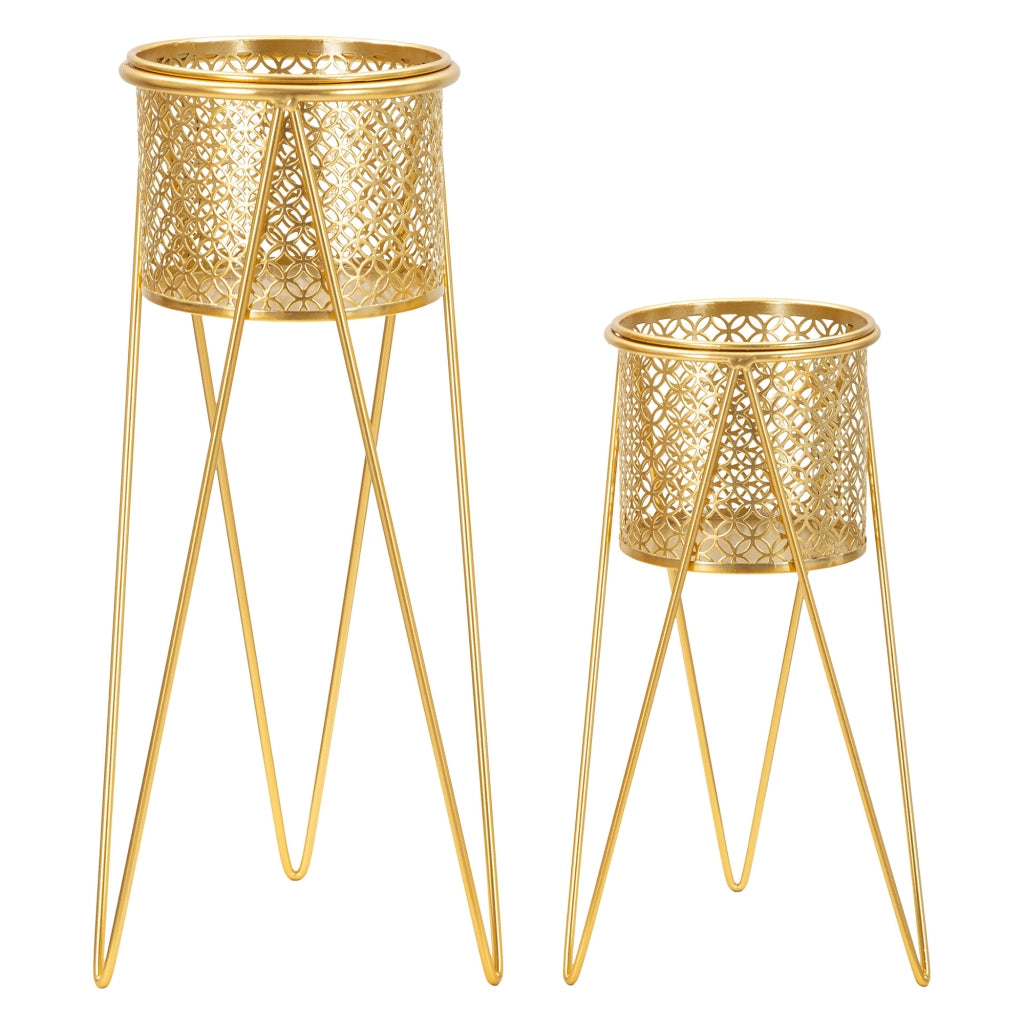 Ranya, Vaso set 2 Vasi, Portavasi Rimovibili, oro