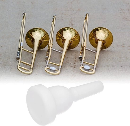 Mondstuk Professionale per Trombone - Kunststof - Tromboni - Hoornmondstuk in Bianco - Strumenti a Fiato - Per l'Esibizione - Mondstuk per Trombone