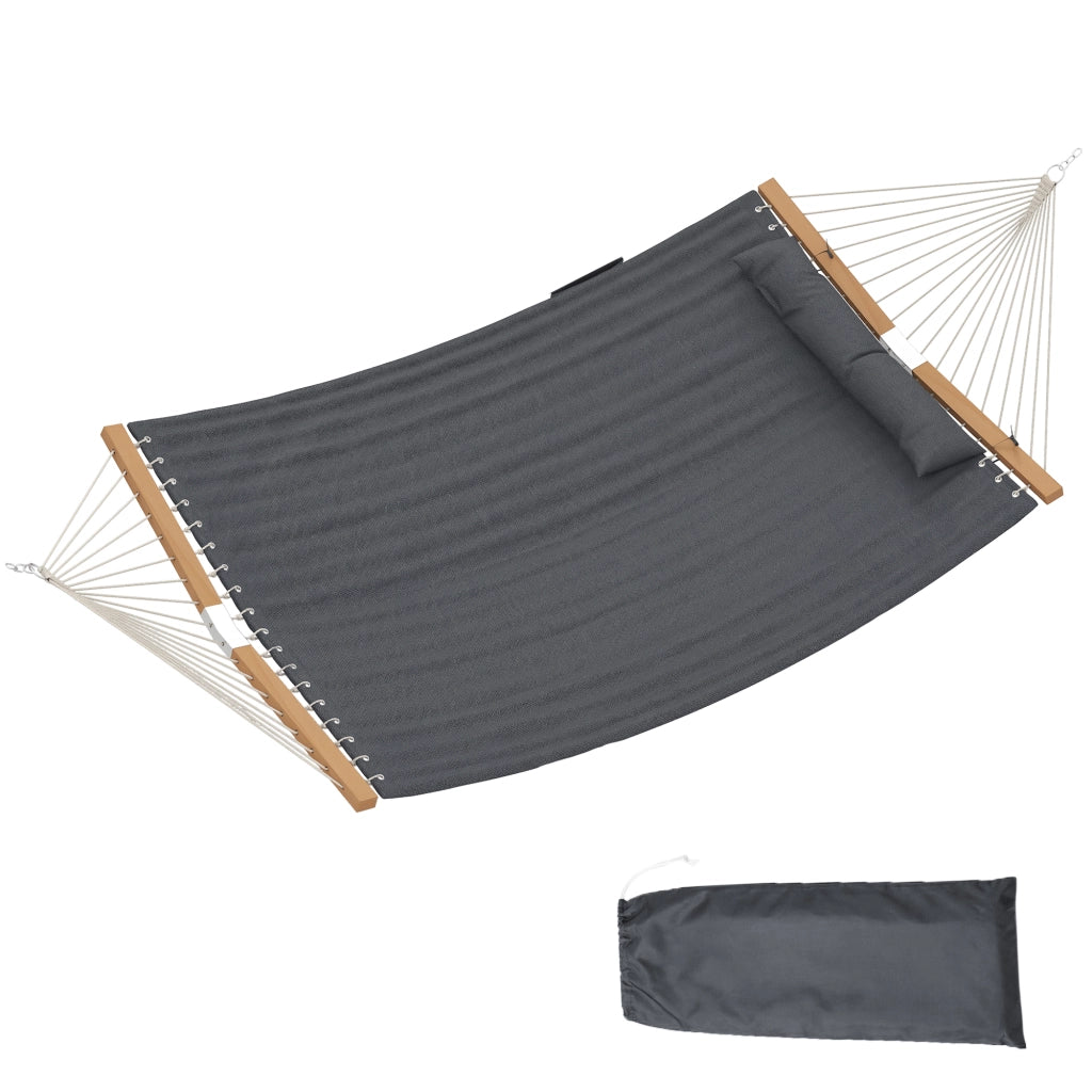 Amaca da Giardino con Testiera e Tasche ¨C Zephmum ¨C 200x140cm Legno 200kg