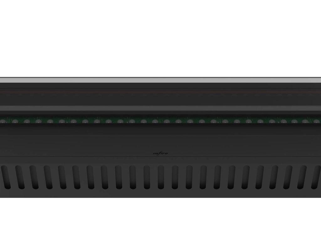 Camino a Vapore Elettrico da Incasso 180x48,5x33 cm Invapo Insert con Ricarica Automatica e LED RGB Nero