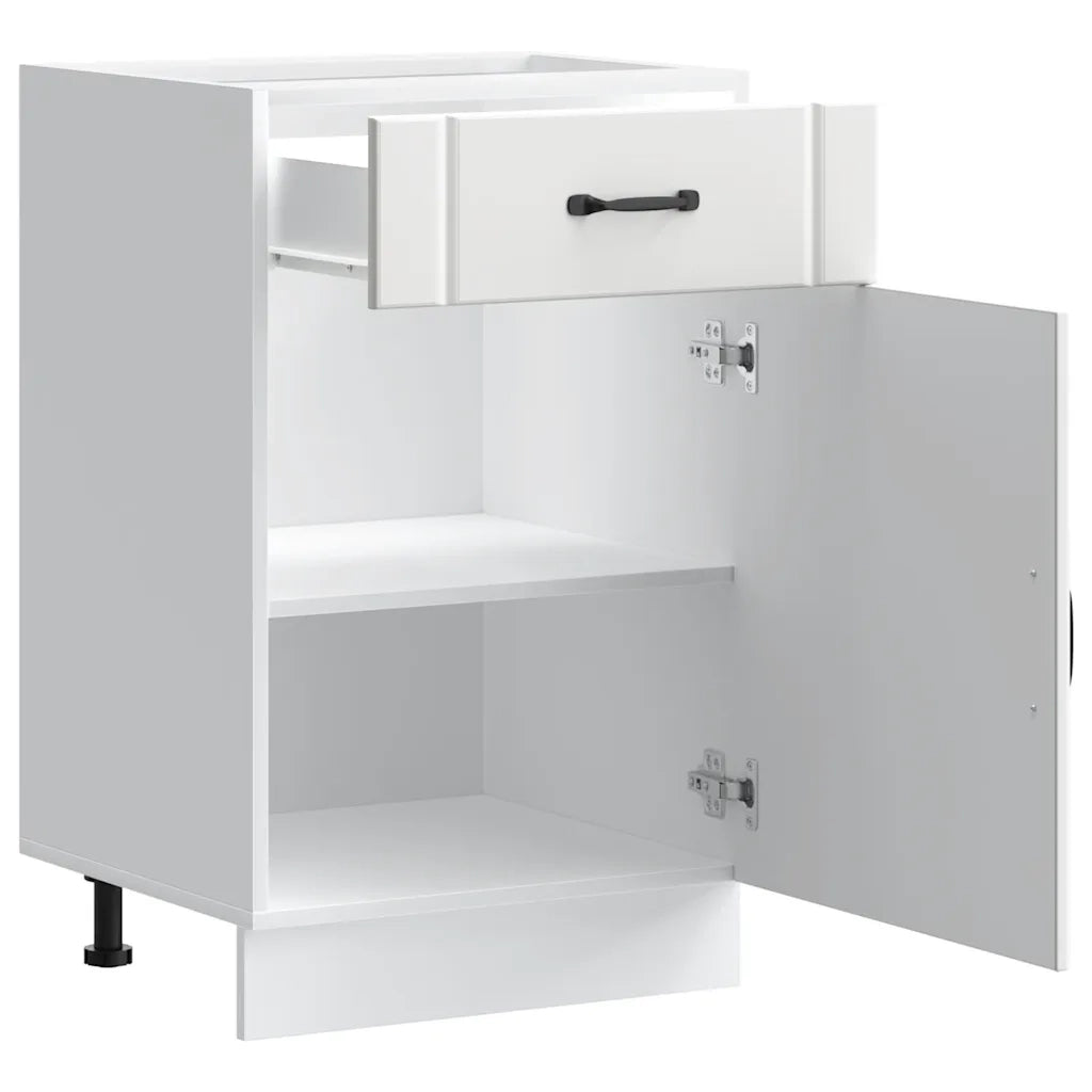 Base da Cucina-Mobile Base da Cucina Lucca Bianco in Legno Multistrato 428440