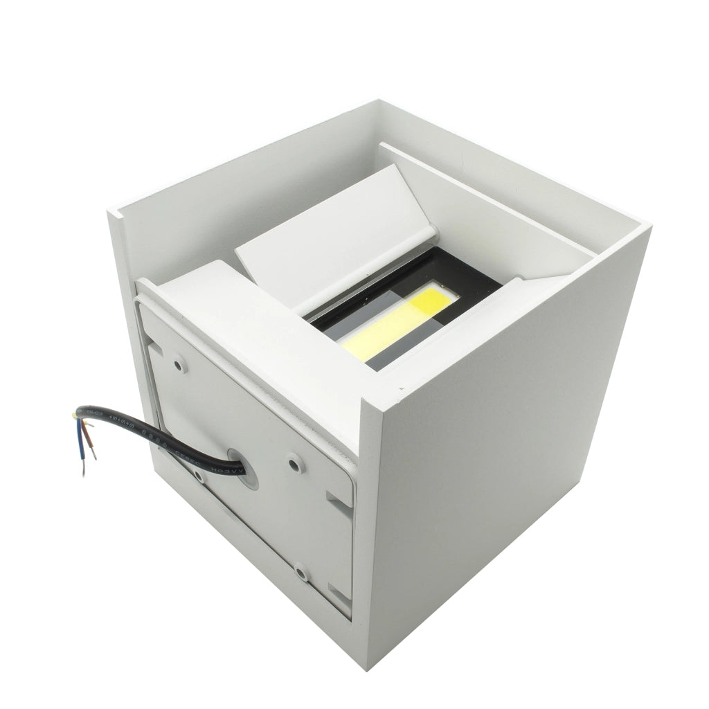 Applique cubo LED 40W doppio fascio luce esterni IP65 applique orientabile facciata ingresso giardino 4000 lumen 230V BIANCO 4000K