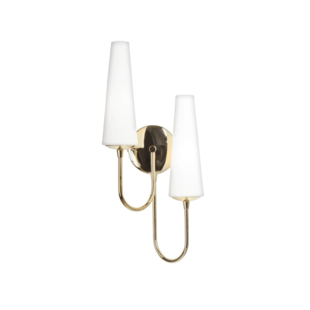 Applique doppia MAGNUM oro/bianco vetro 2xE14 40W Zuma Line