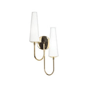 Applique doppia MAGNUM oro/bianco vetro 2xE14 40W Zuma Line