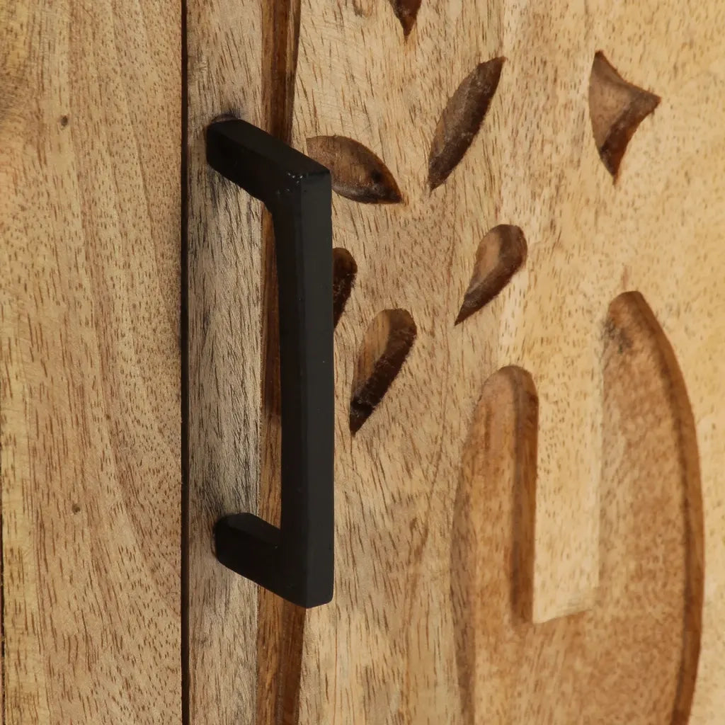 Comodino 40x30x50 cm in Legno Massello di Mango cod mxl 30292