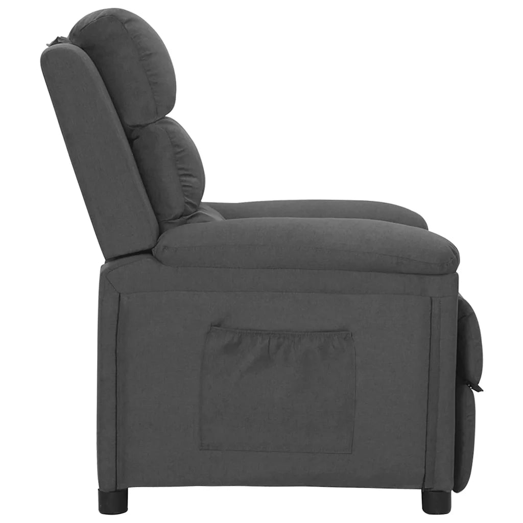Divano Sedia-Poltrona Reclinabile in Tessuto Grigio Scuro 718230