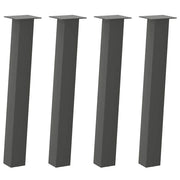Set di 4 gambe per tavolo consolle 72 x 72 cm design moderno pratico montaggio rapido acciaio antracite 02_0056803