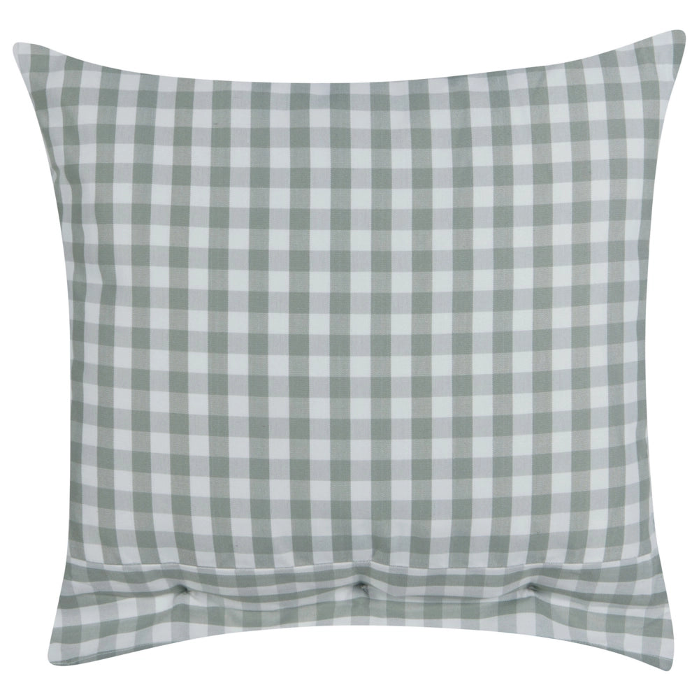 Cuscino decorativo verde e bianco con motivo a scacchi quadrato con bottoni 45 x 45 cm soggiorno camera da letto