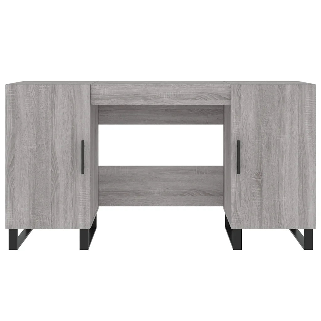 Scrivania | Tavolo da Ufficio Grigio Sonoma 140x50x75 cm in Legno Multistrato