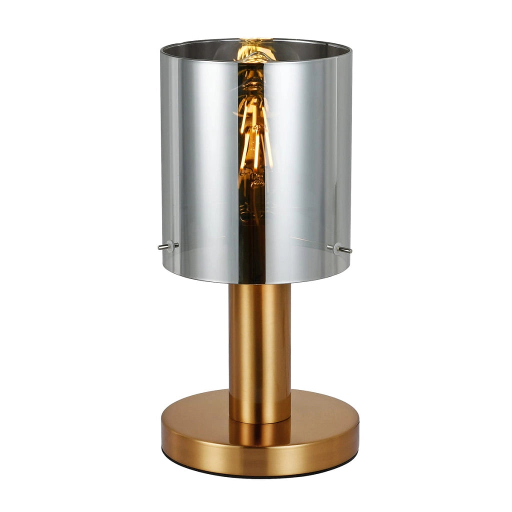 Lampada da tavolo Italux Sardo ottone vetro E27 33cm