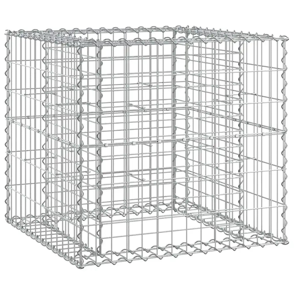 Panca da Giardino con Cesto Gabbione Legno Massello di Douglas 3196243