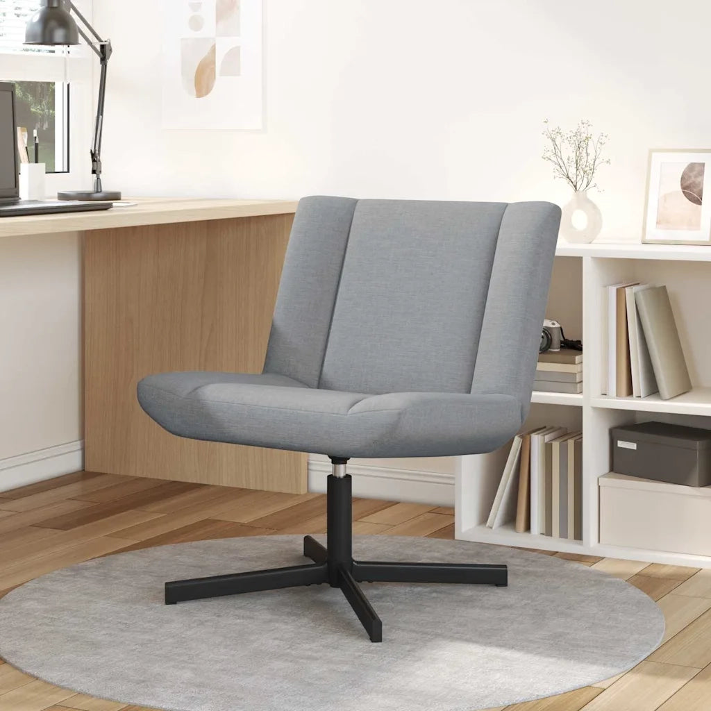 Sedia girevole Grigio Chiaro 63 x 75 x 76 cm Tessuto CFW3180313