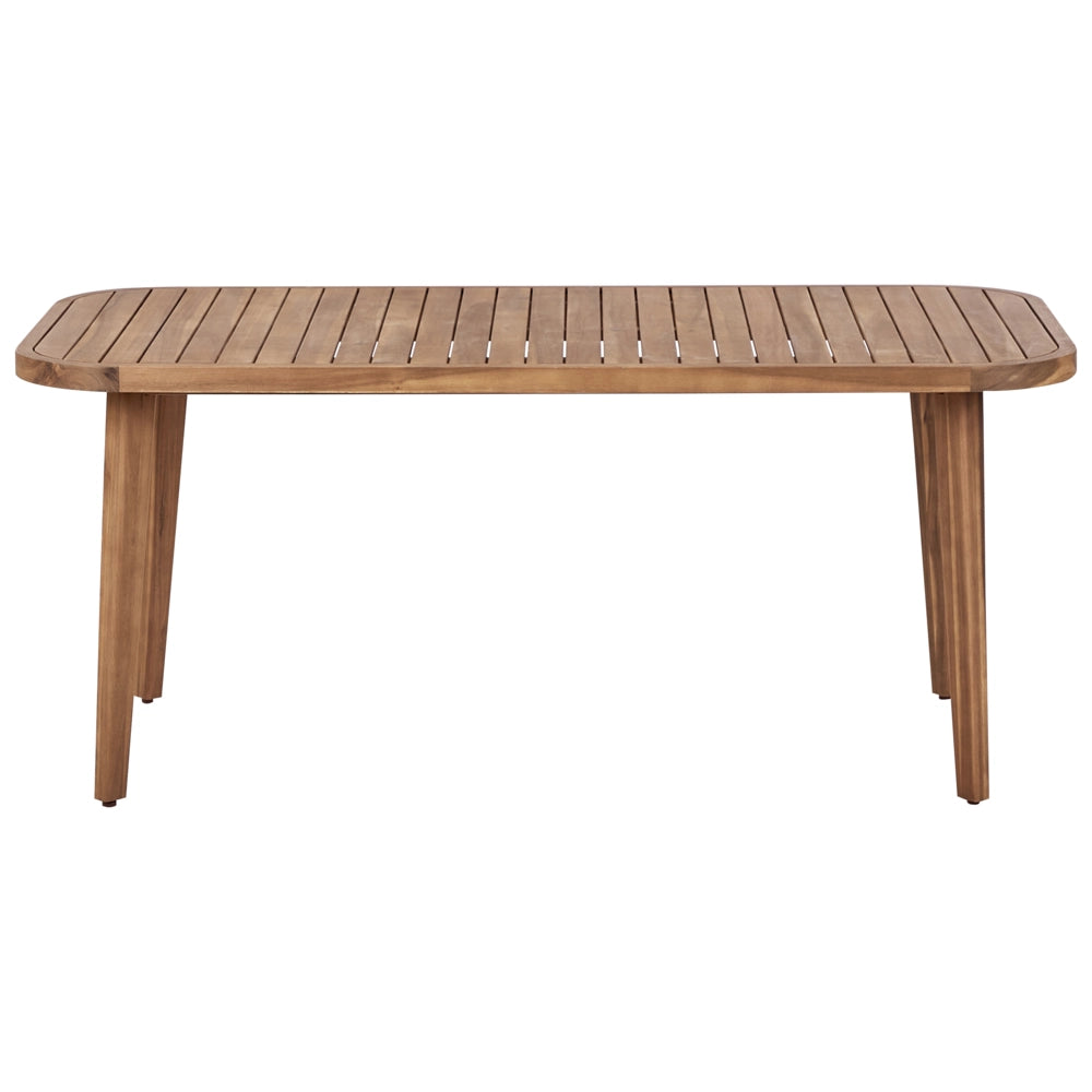 Tavolo da pranzo da giardino per esterni 180 x 90 cm in legno massiccio di acacia stile rustico