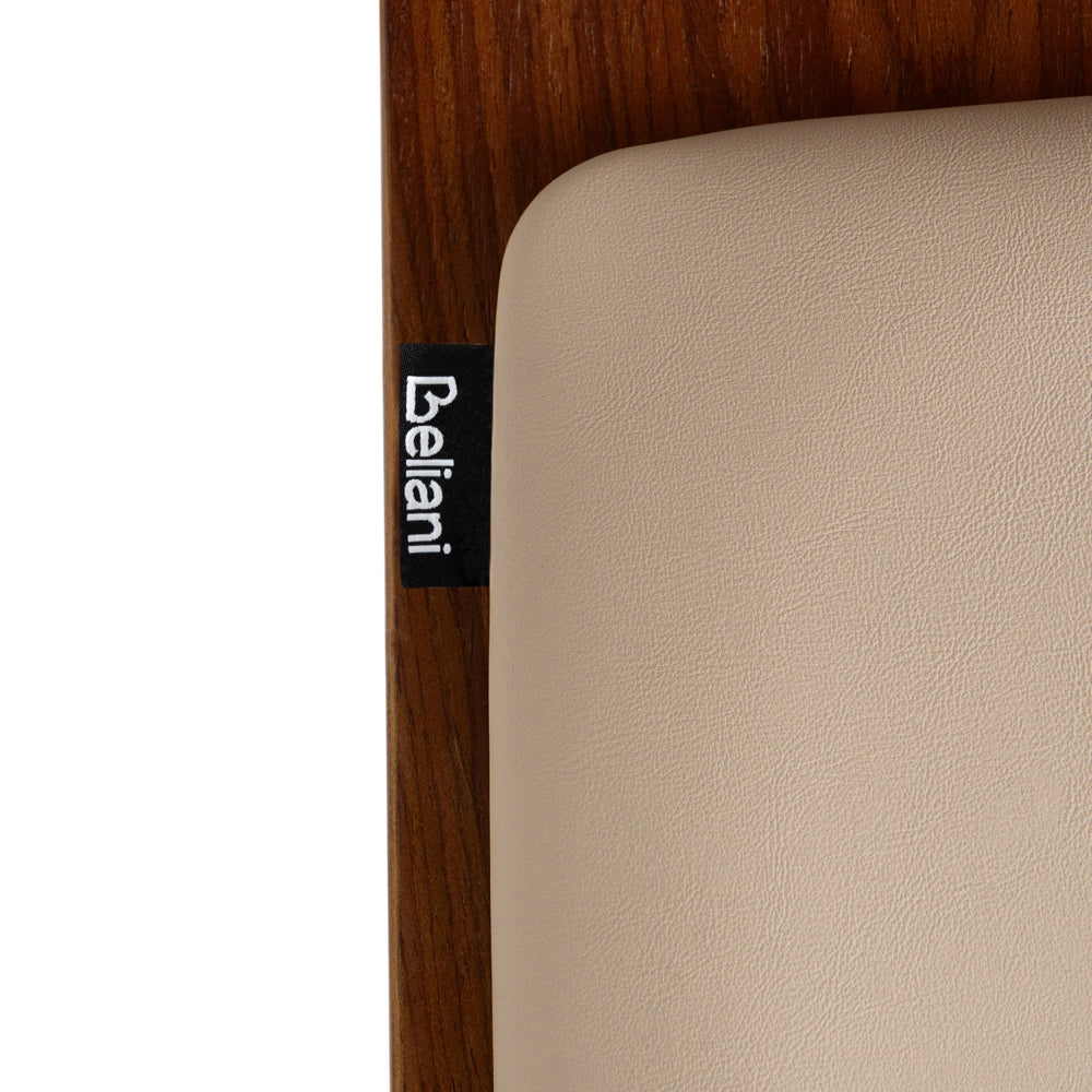 Set di 2 sgabelli da bar in ecopelle beige e nero Girevole Alzata a Gas Regolabile in Altezza Moderno