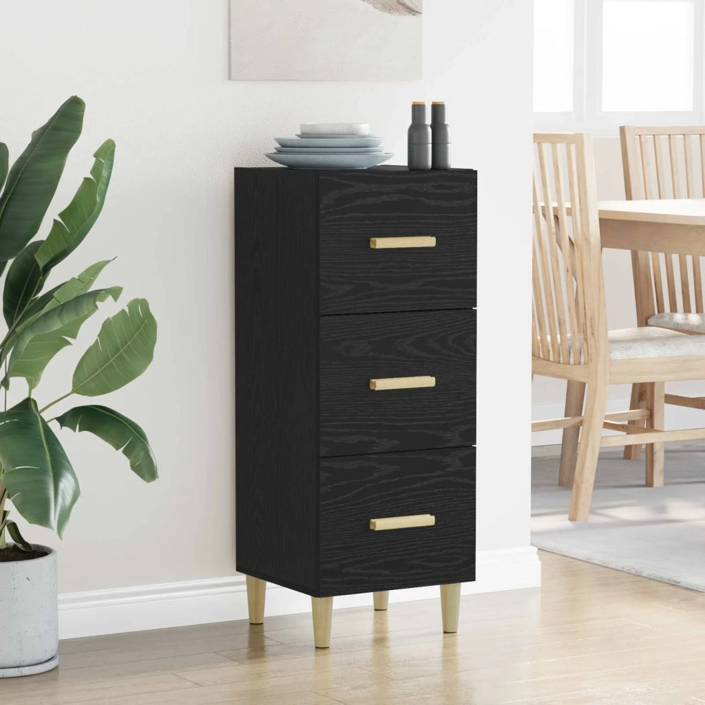 Credenza Rovere nero 34.5 x 34 x 90 cm Legno multistrato 880936