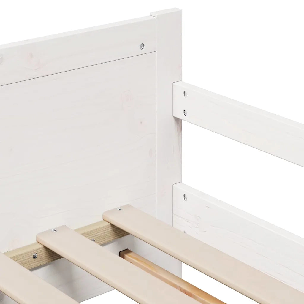 Struttura letta con materasso estensibile Bianco 80 x 200 cm