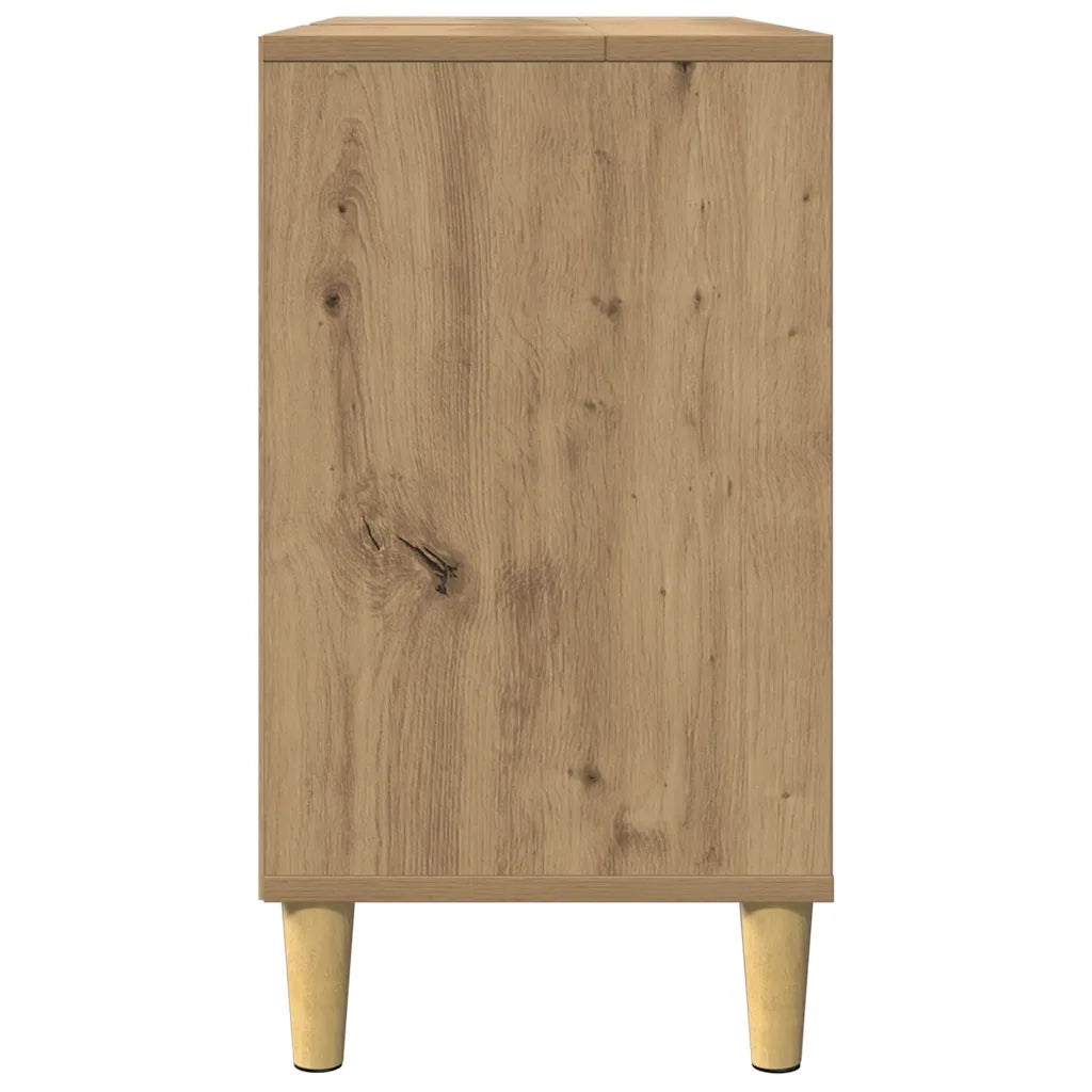 Mobile da Bagno Rovere Artigianale 80x33x60cm Legno Multistrato 857134