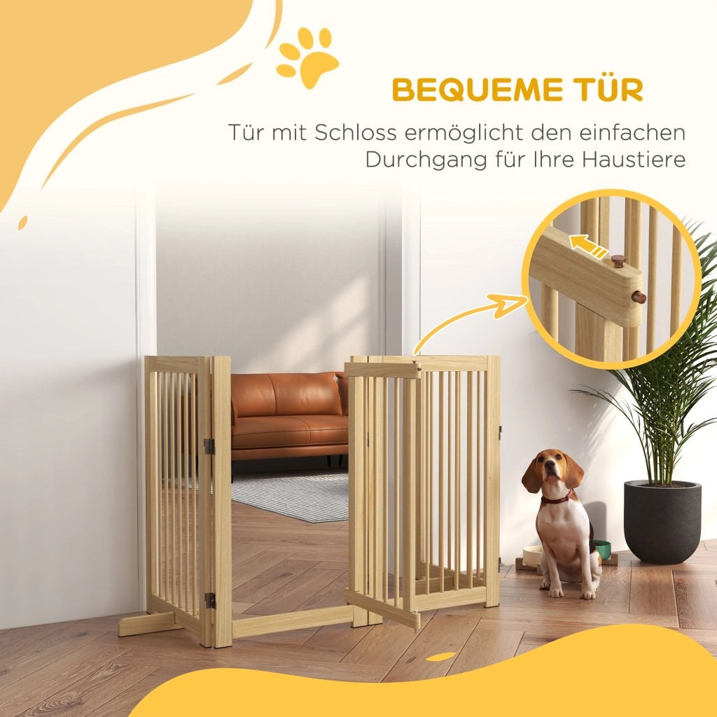 Cancello per cani pieghevole in legno ¨C zephmum ¨C 220x36x91cm