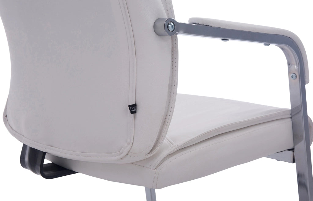 Sedia XL Anubis in similpelle bianco