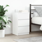 vidaXL Comodino con 3 Cassetti Bianco 39x35x65 cm