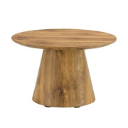 TAVOLINO ROTONDO 60 cm Effetto legno MDF