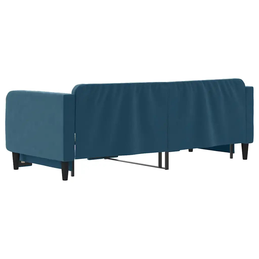 Divano Letto con Letto Estraibile Blu 90x200 cm in Velluto 3197062