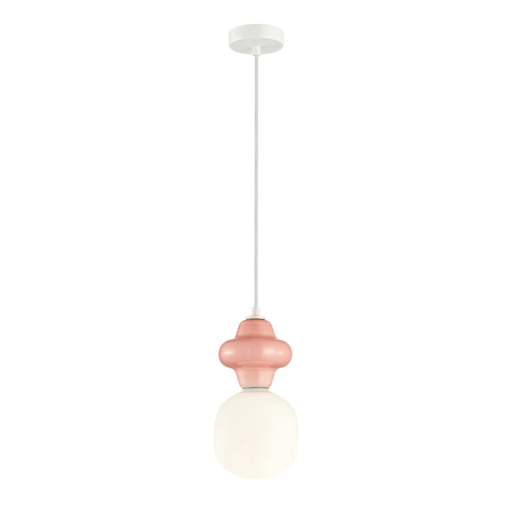 Lampada a sospensione Art Déco rosa Ø15 E14 40W Italux