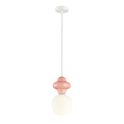 Lampada a sospensione Art Déco rosa Ø15 E14 40W Italux