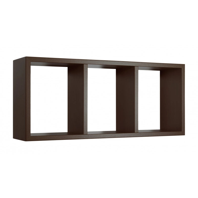 Mensola da Muro, Libreria Sospesa, Libreria da Parete, Scaffale da Parete, Wengè, 70x30 p15,5 cm - Tristano