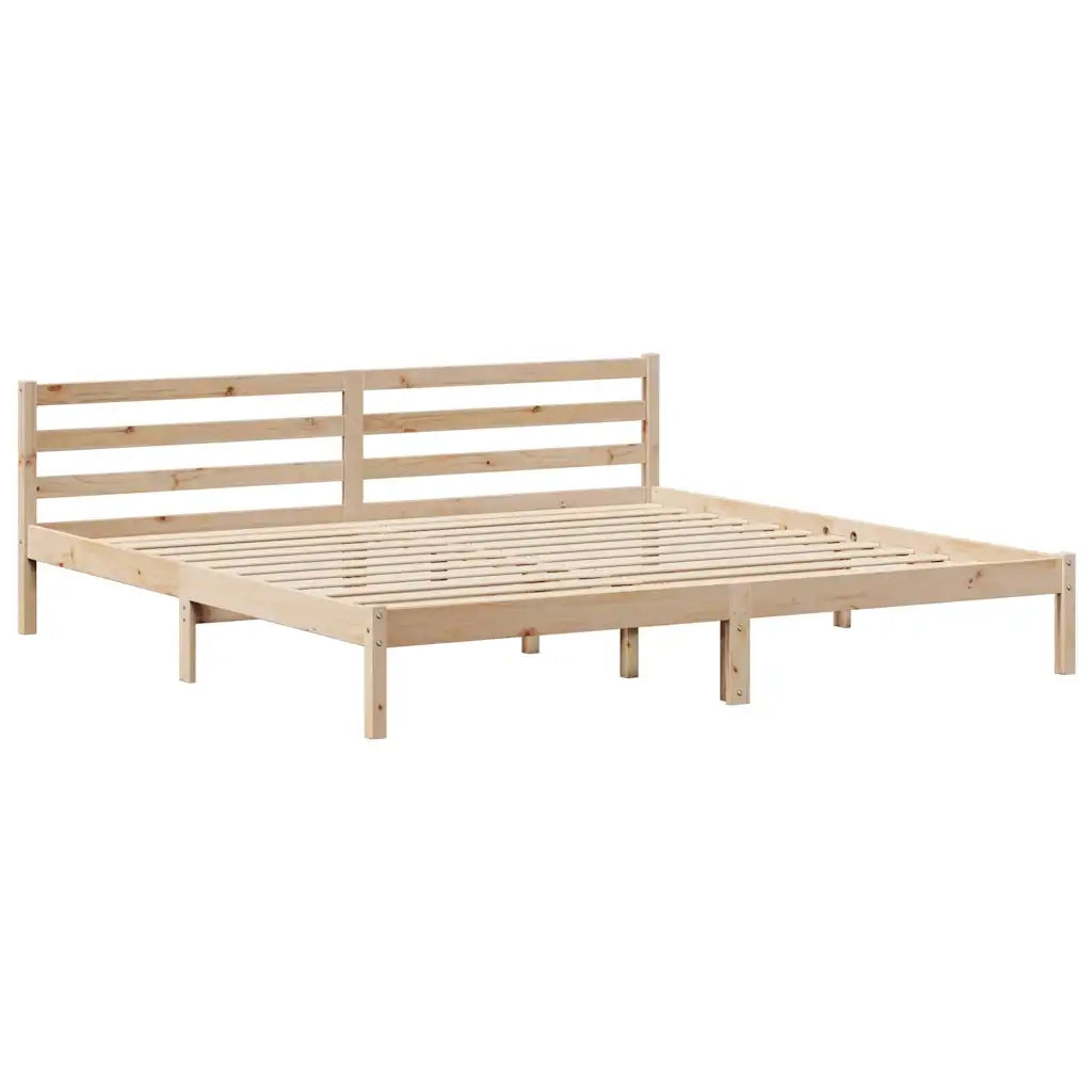 Letto senza Materasso 200x200 cm in Legno Massello di Pino