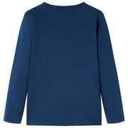 Maglietta da Bambino a Maniche Lunghe Blu Marino 128 13107