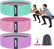 Set di Cinture di Resistenza - 5x Cinture di Resistenza per Cosce e Gambe - Cinture di Resistenza Sostenibili per Yoga e Pilates